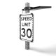 Helios Series 24"x30" Solar Powered Flashing MPH Speed Limit Sign
